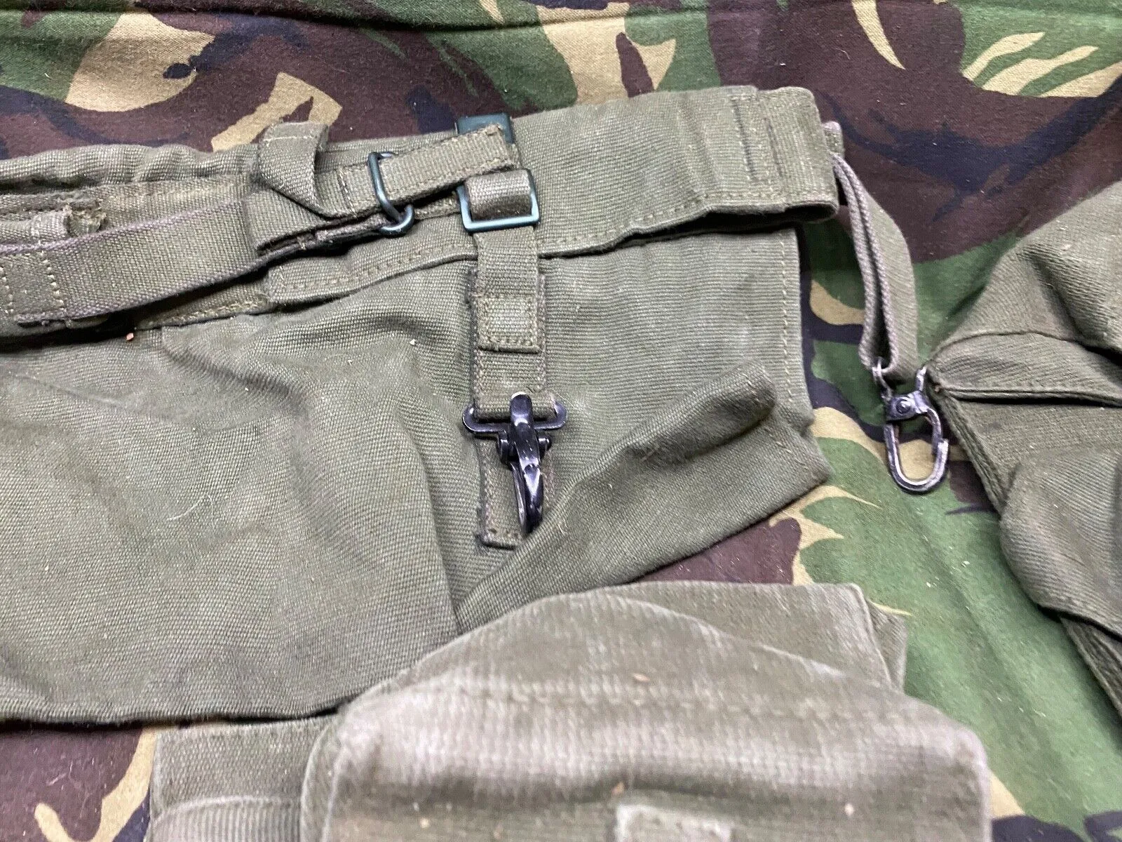 Group of British Army 58 Pattern Webbing Pouches & Poncho Roll