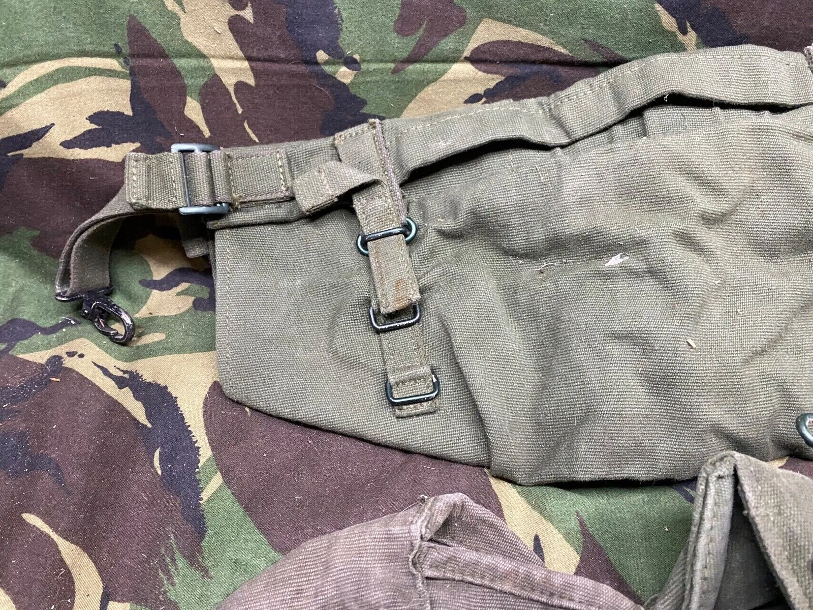 Group of British Army 58 Pattern Webbing Pouches & Poncho Roll
