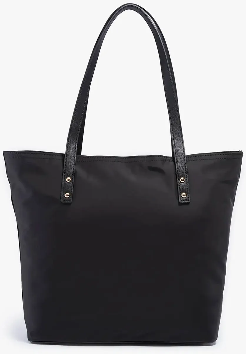 Guess Eco Gemma Nylon Tote Bag In Black For Women