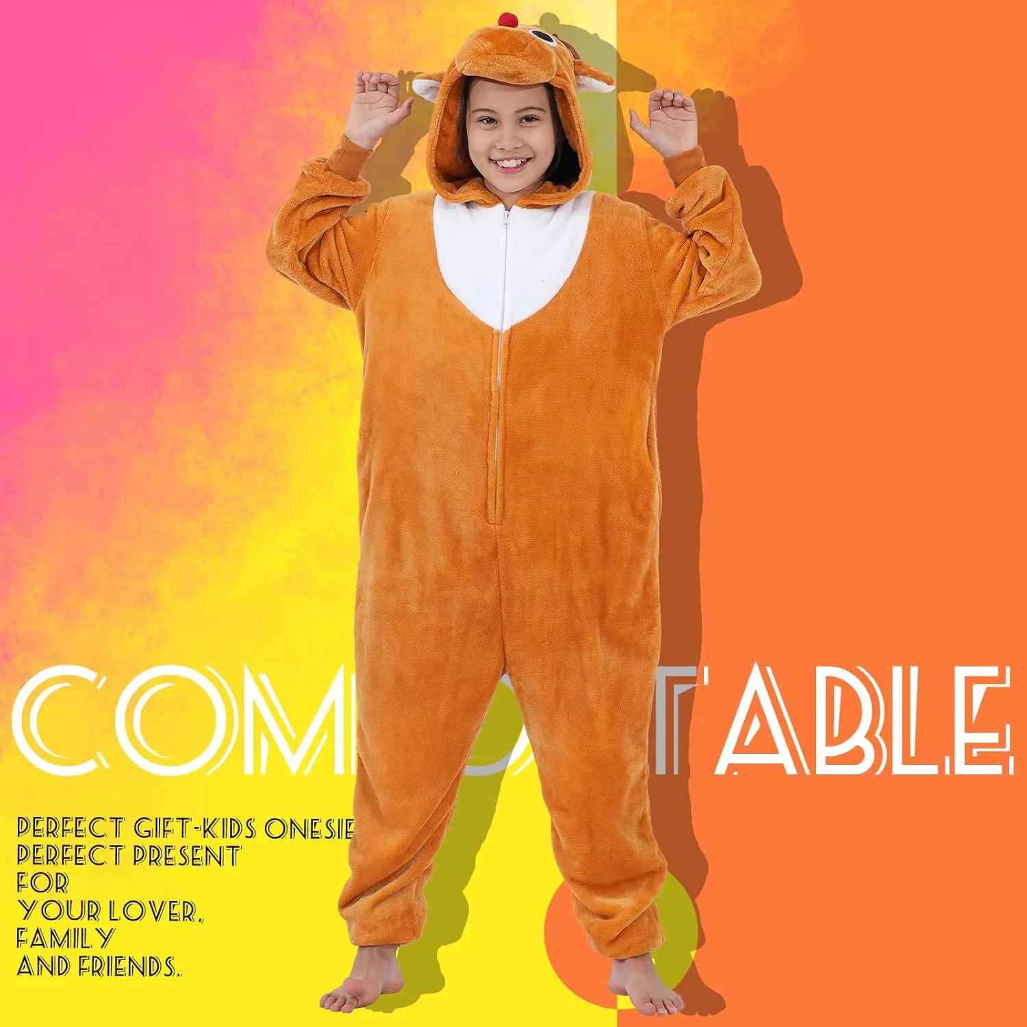 Halloween Christmas Unisex Kids Flannel Cosplay Onesie Costume Outfit Suit for Girls and Boys
