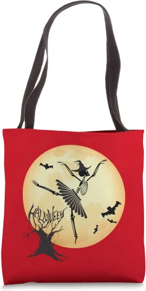 Halloween Dancer Skeleton Ballerina Costume Ballet Dance Tote Bag