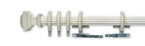 Hand Draw Complete Traverse Track Set, 1-3/8" Reeded Wood Facia, 4Ft Length (48")