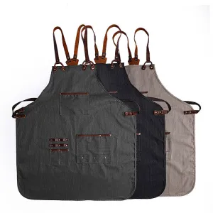 Handmade Adjustable Canvas Work Apron with Pockets