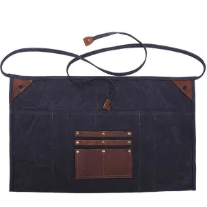 Handmade Adjustable Waxed Canvas Work Apron with Pockets
