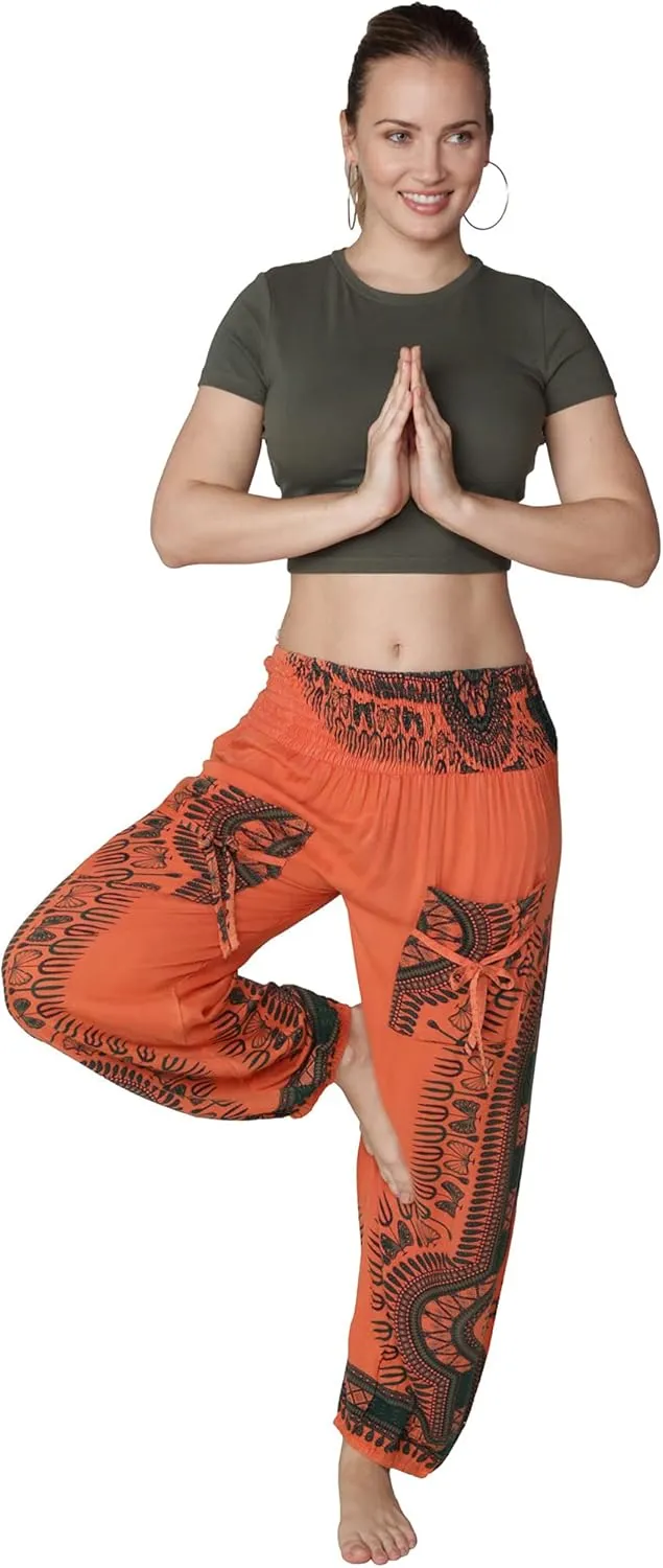 Harem Pants for Women Hippie Bohemian Casual Gypsy Pants, Ideal Yoga Pant - Baggy Boho Harem Pants