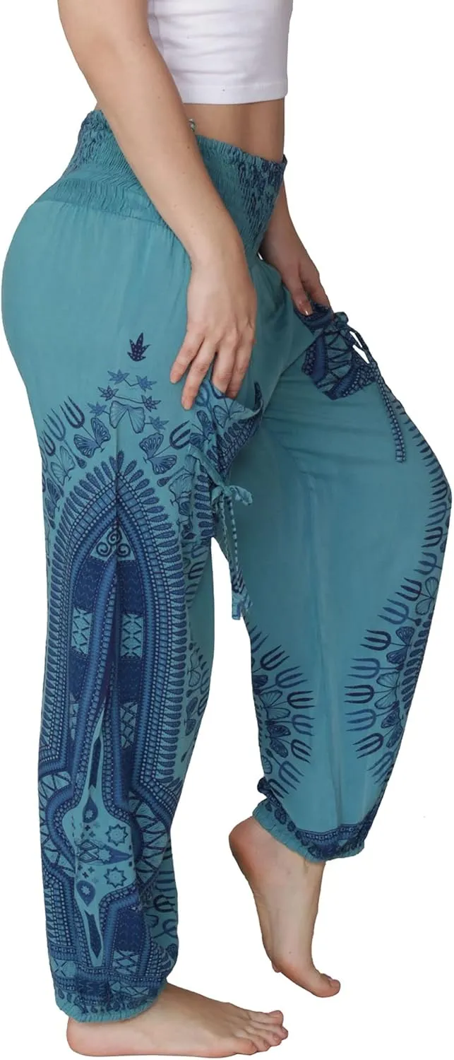 Harem Pants for Women Hippie Bohemian Casual Gypsy Pants, Ideal Yoga Pant - Baggy Boho Harem Pants