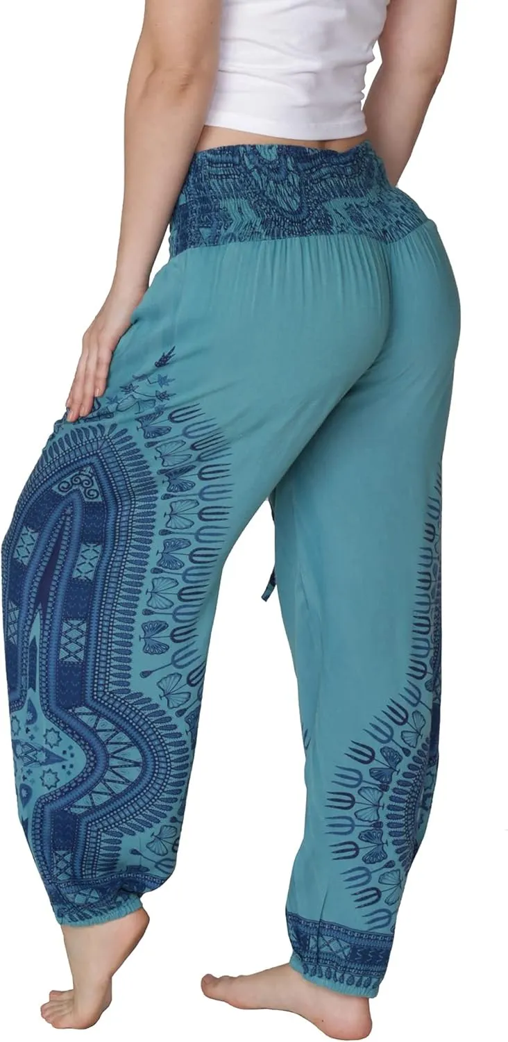 Harem Pants for Women Hippie Bohemian Casual Gypsy Pants, Ideal Yoga Pant - Baggy Boho Harem Pants