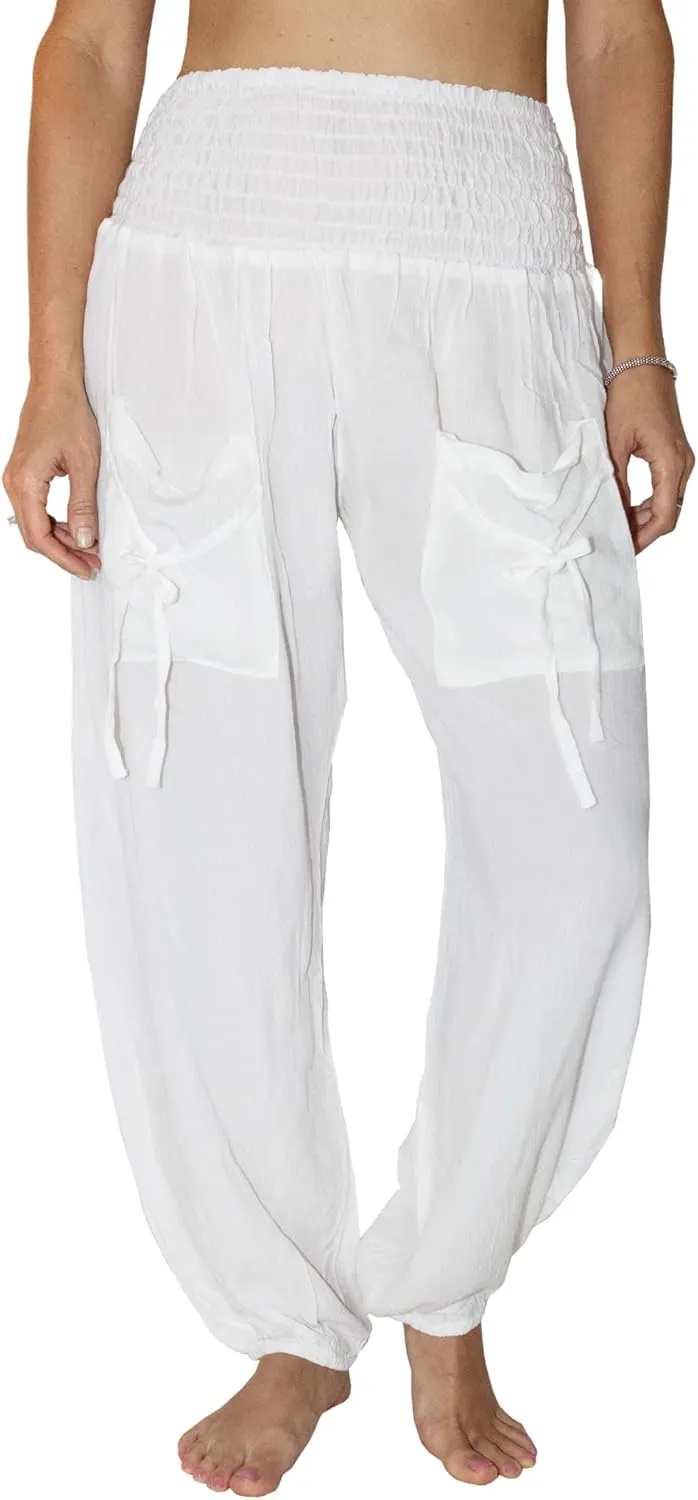 Harem Pants for Women Hippie Bohemian Casual Gypsy Pants, Ideal Yoga Pant - Baggy Boho Harem Pants