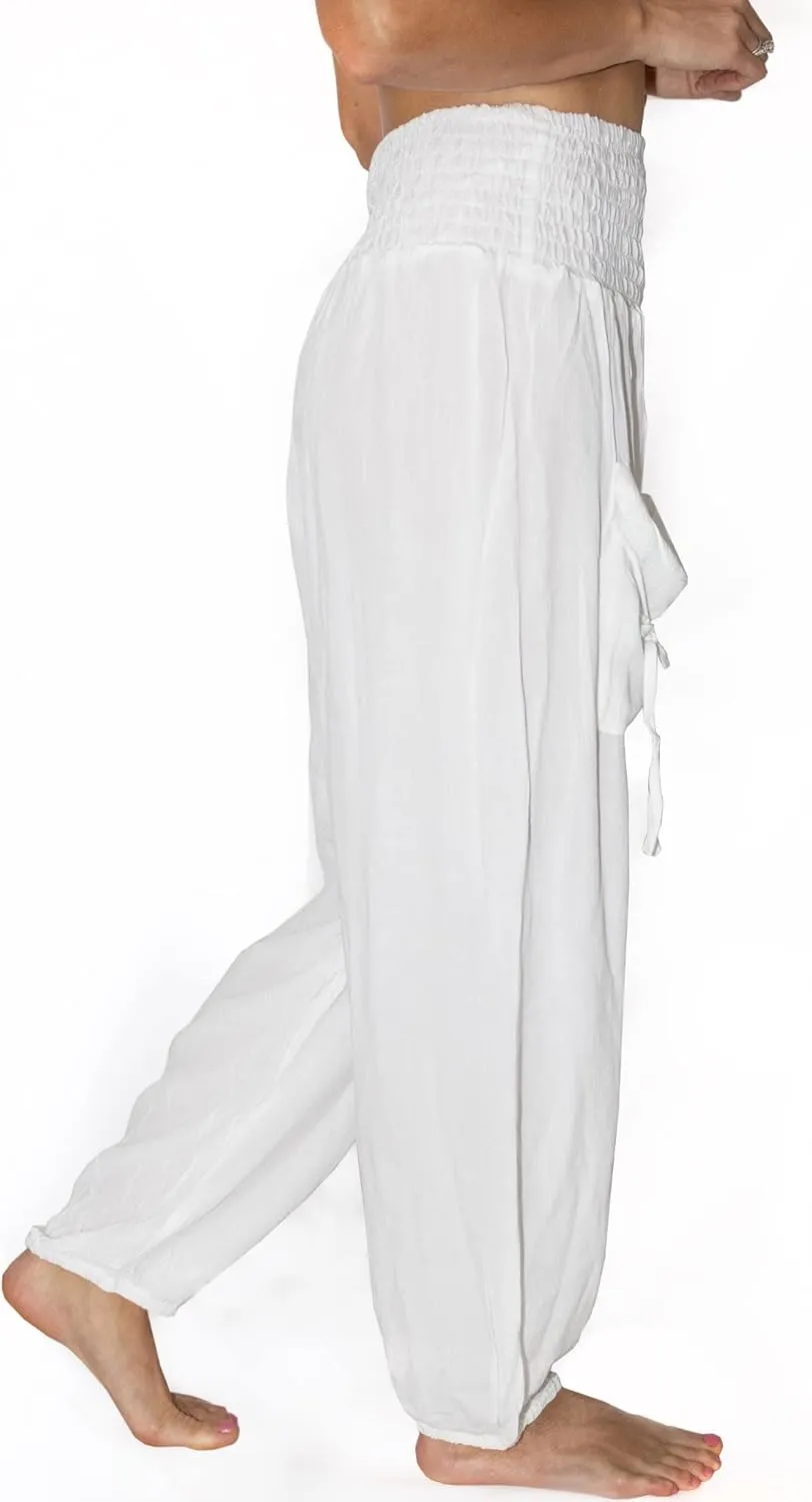 Harem Pants for Women Hippie Bohemian Casual Gypsy Pants, Ideal Yoga Pant - Baggy Boho Harem Pants