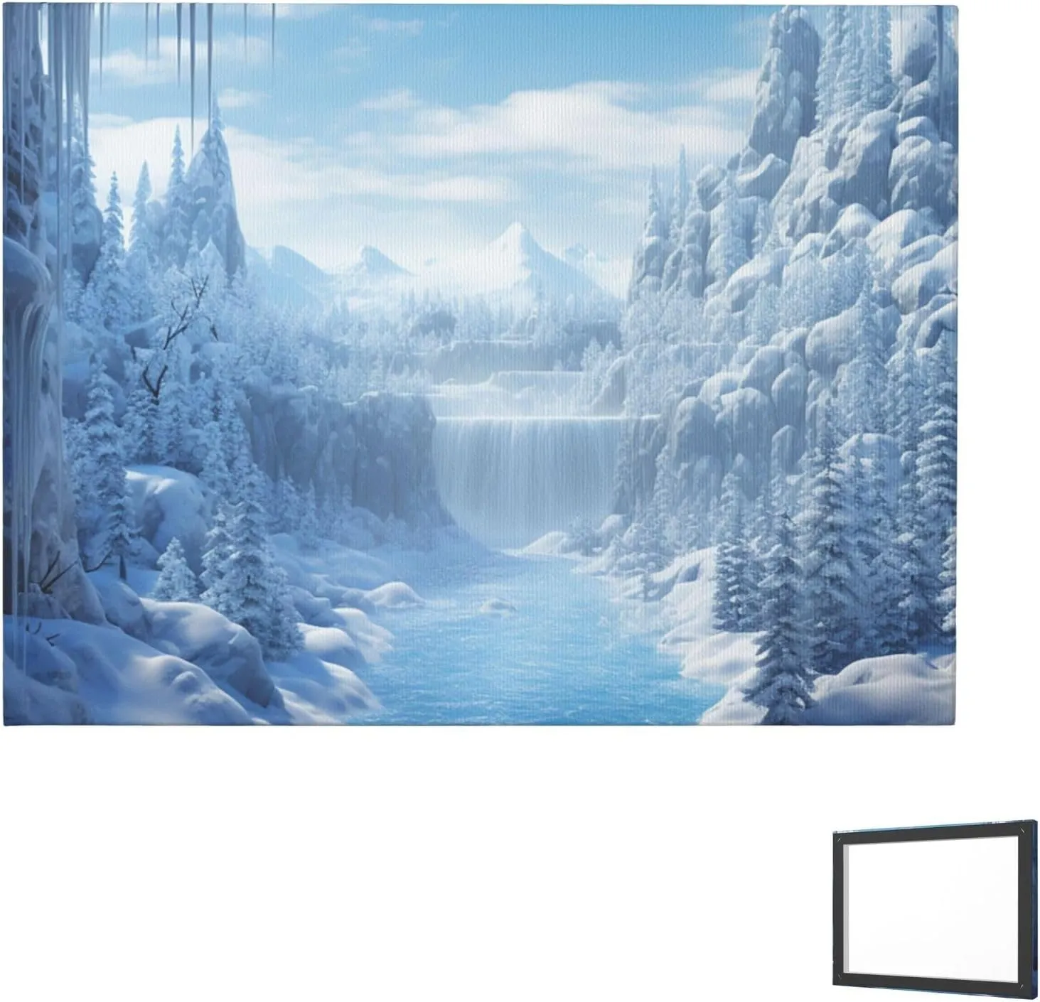 HCLYvexiria Decorative Painting Wall Art Canvas Painting Snow Ice World Posters Decorative Aesthetic Painting for Living Room Unframed to Hang Canvas Wall Decor for Room Bedroom