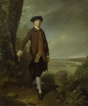HDARTiTi Famous Painting Canvas Print Poster Print Artwork Leblanc by Johan Zoffany Wall Art On Canvas for Office Decor 60x90cm