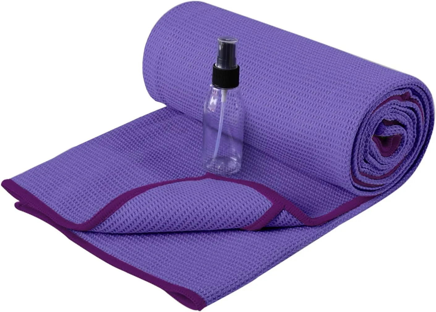 Heathyoga Hot Yoga Towel Non Slip, Microfiber Non Slip Yoga Mat Towel, Exclusive Corner Pockets Design, Dual-Grip, Sweat Absorbent, Perfect for Hot Yoga, Bikram, Pilates and Yoga Mats