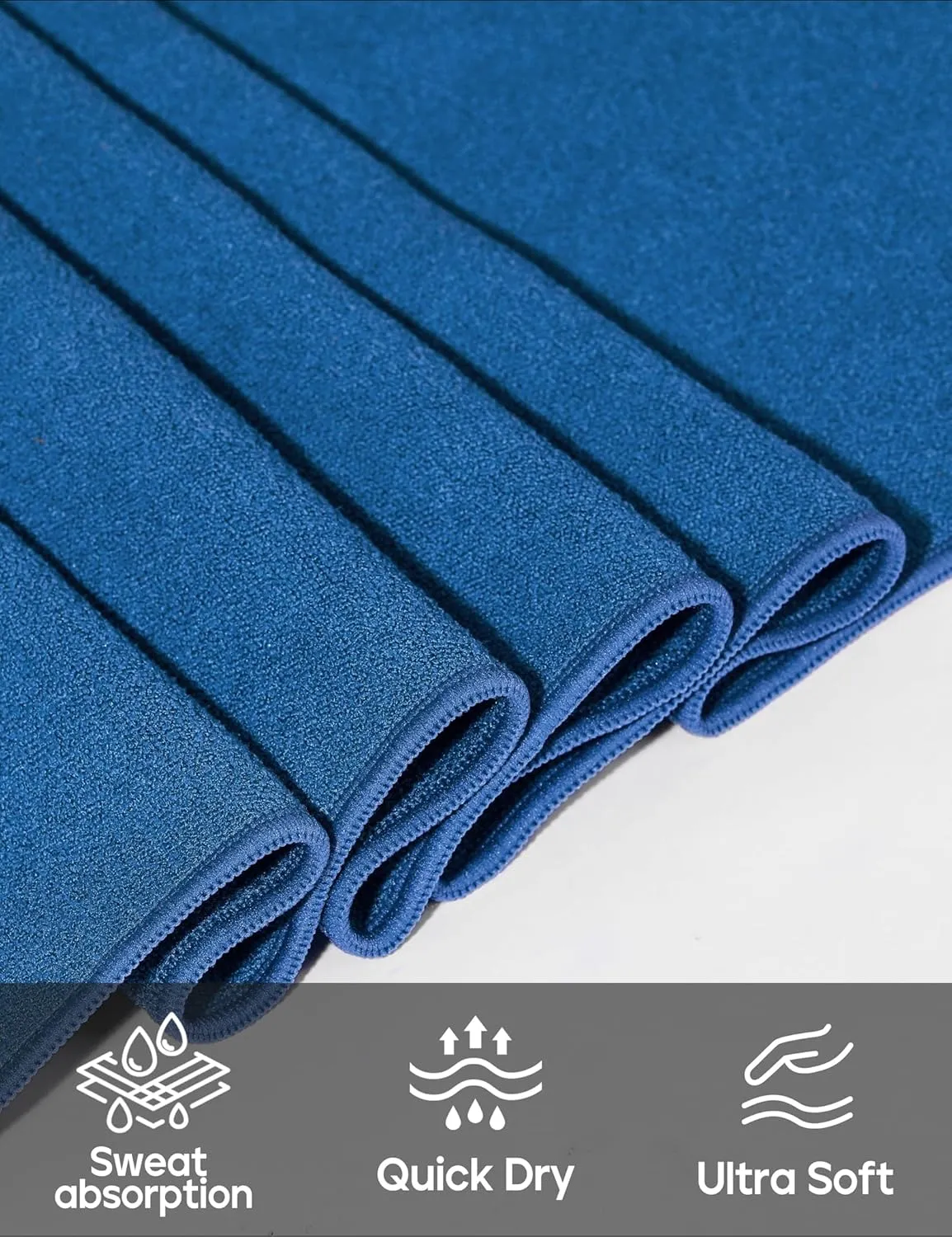 Heathyoga Hot Yoga Towel, Non Slip Yoga Mat Towel with Silicone Grip & Spray Bottle, 72"X26" Yoga Towel, Soft Microfiber Yoga Mat Towel for Hot Yoga, Bikram, Pilates and Fitness