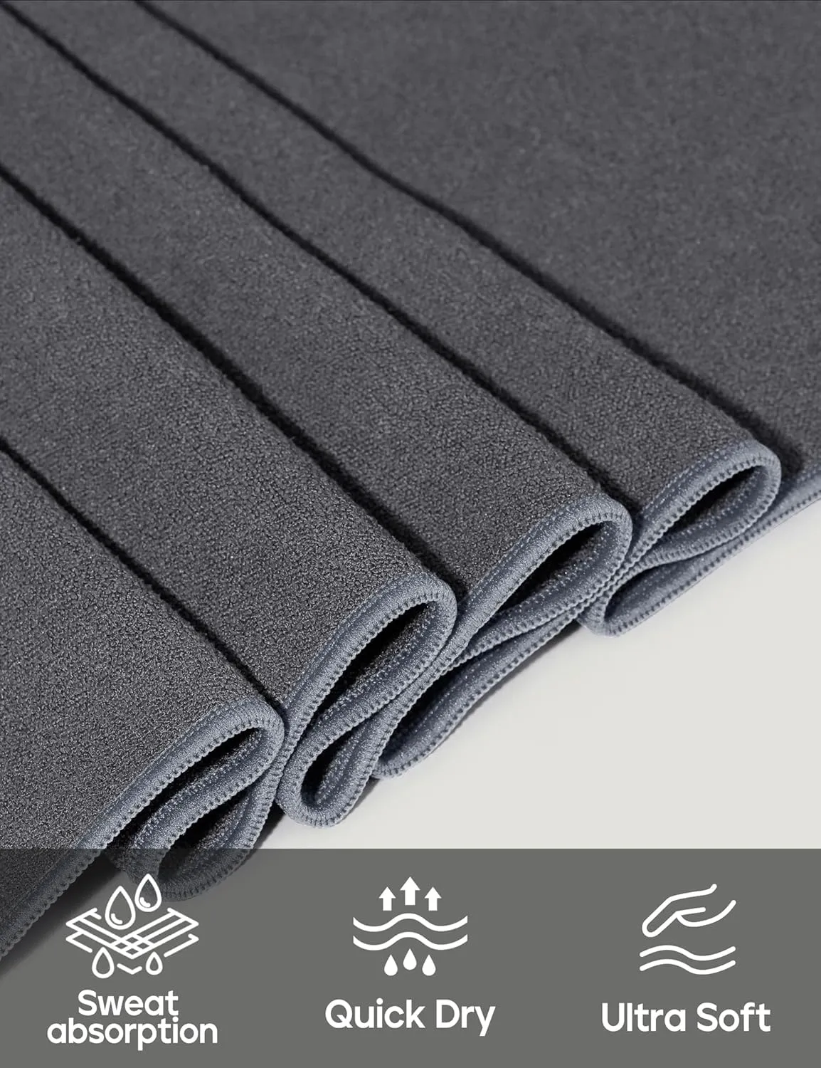 Heathyoga Hot Yoga Towel, Non Slip Yoga Mat Towel with Silicone Grip & Spray Bottle, 72"X26" Yoga Towel, Soft Microfiber Yoga Mat Towel for Hot Yoga, Bikram, Pilates and Fitness