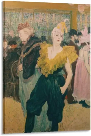 Henri De Toulouse-Lautrec - Die Clownesse Cha-U-Kao Canvas Art Poster and Wall Art Picture Print Modern Family Bedroom Decor Posters 12x18inch(30x45cm)