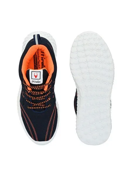 Hirolas® Men's Blue Mesh Running/Walking/Gym Lace Up Sport Shoes (HRL2022BLU)