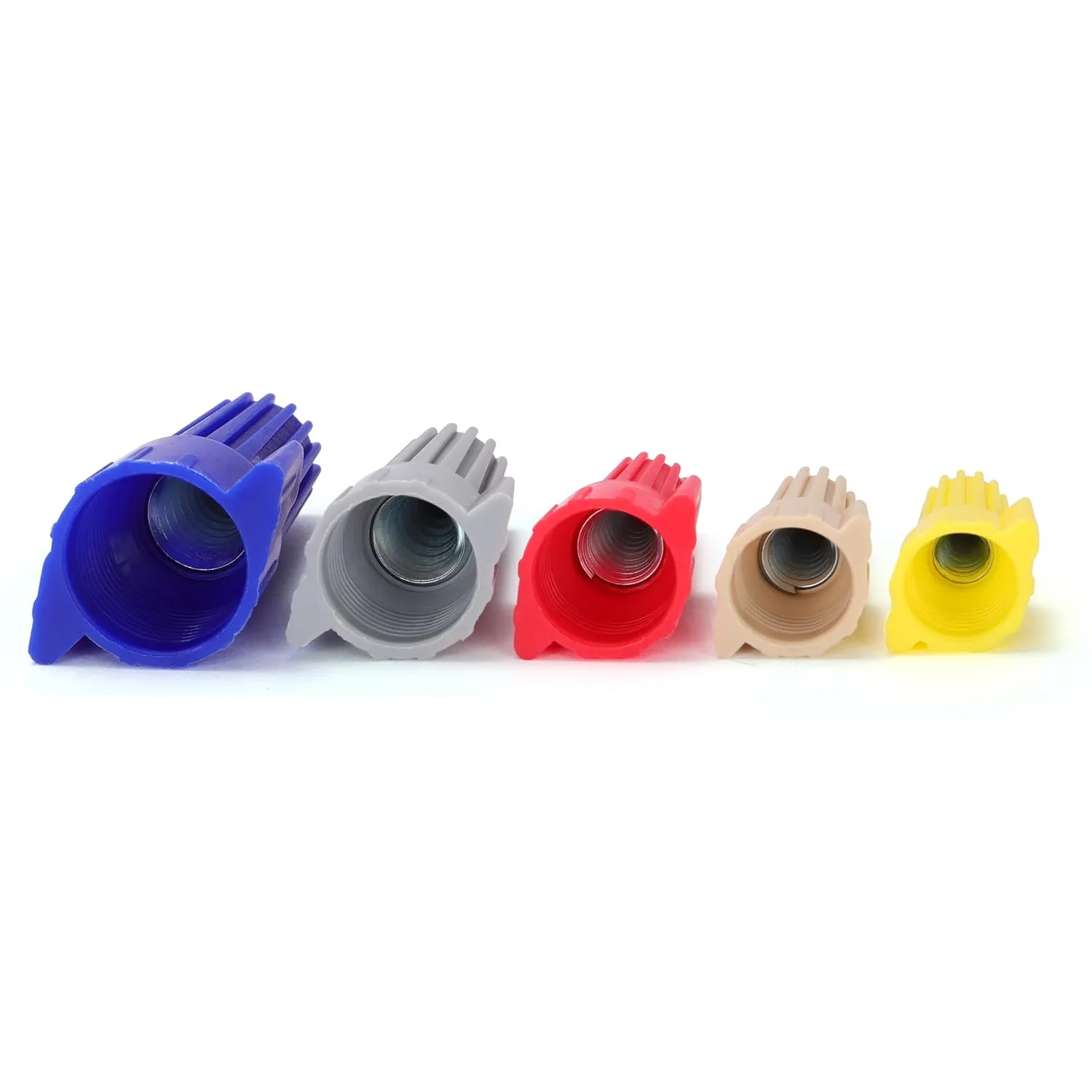 HKS 500 PCS Yellow Wire Nuts - AWG 20-10 Winged Electrical Wire End Connectors - Twist-On Screw Caps Insulated Insertion with Spring Portable & Quick to Connect
