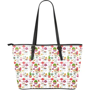 Holiday Llama Large Leather Tote Bag