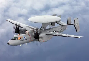 Home Comforts Northrop Grumman E-2 Hawkeye - Canvas Print - Vintage Art Reproduction, Wall Décor (16x24 inches) - Comes Stretched on the Canvas Bars