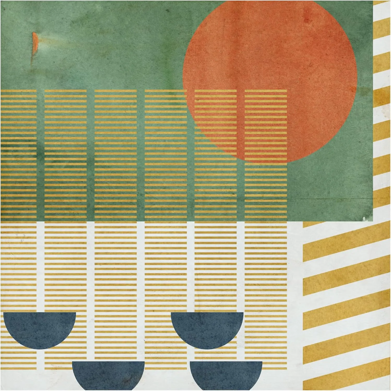HOME DEPOT EXCL Melissa Wang 'Soleil Rouge I' Canvas Art