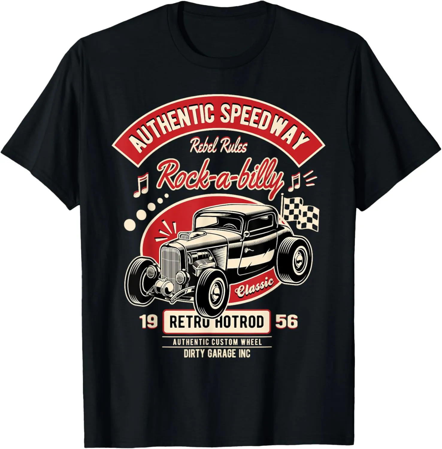 Hot Rod 50s Rockabilly Clothing Sock Hop Vintage Classic Car T-Shirt