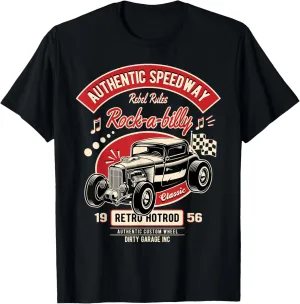 Hot Rod 50s Rockabilly Clothing Sock Hop Vintage Classic Car T-Shirt
