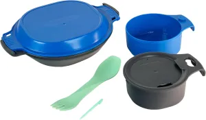 humangear GoKit Deluxe: 7-Tool Lightweight Camping Mess Kit with Portable Insulated Cup, Camping Plate, Bowl, Utensil, and Toothpick - Ideal On-The-Go Camping Solution