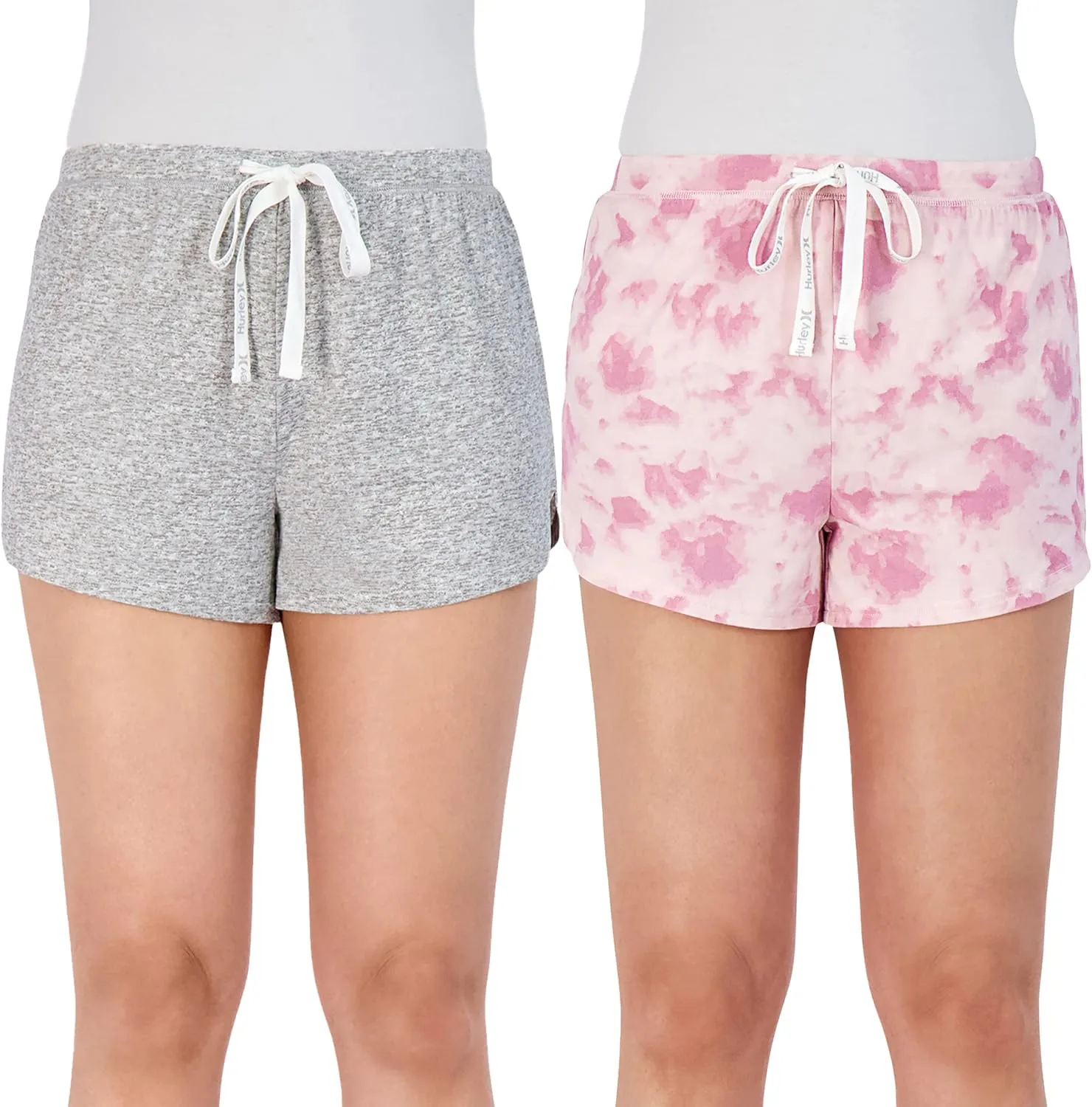 Hurley Pajama Shorts for Women, Hot Summer Shorts for Women Lounge Shorts, Fun Cute Comfy Sleep Shorts for Women 2-Pack