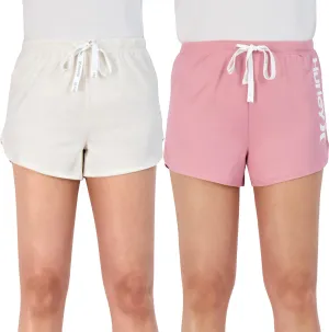 Hurley Pajama Shorts for Women, Hot Summer Shorts for Women Lounge Shorts, Fun Cute Comfy Sleep Shorts for Women 2-Pack