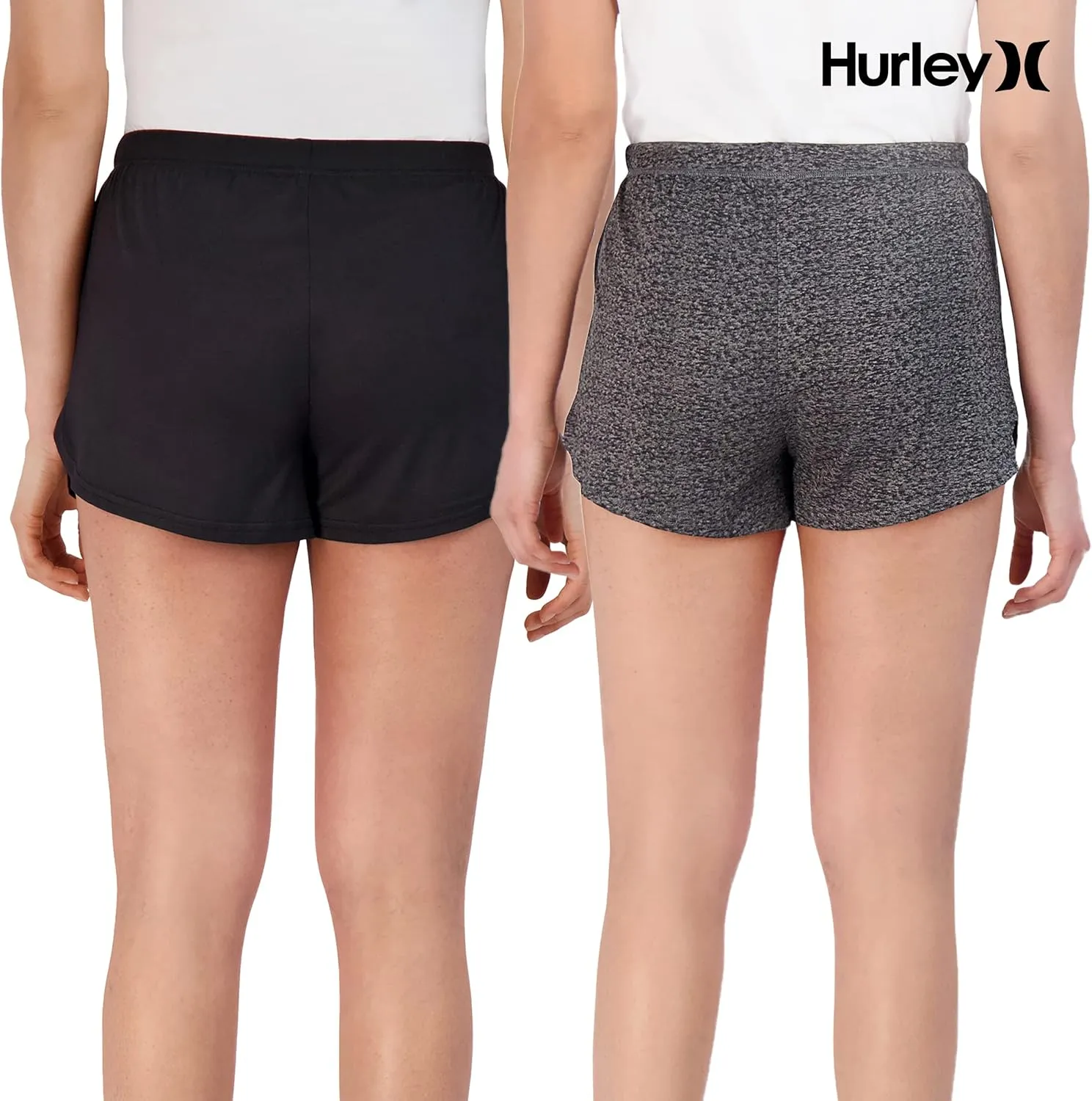 Hurley Pajama Shorts for Women, Hot Summer Shorts for Women Lounge Shorts, Fun Cute Comfy Sleep Shorts for Women 2-Pack