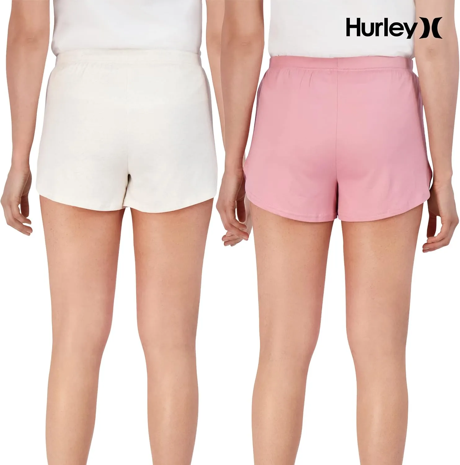 Hurley Pajama Shorts for Women, Hot Summer Shorts for Women Lounge Shorts, Fun Cute Comfy Sleep Shorts for Women 2-Pack