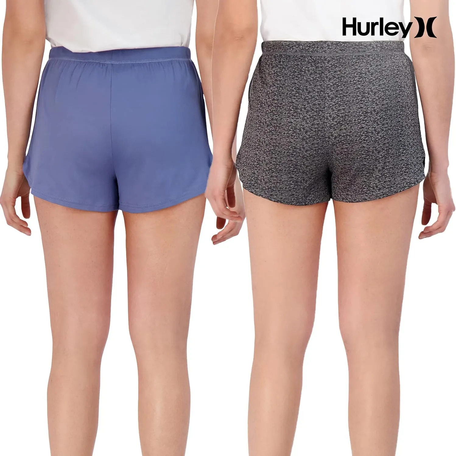 Hurley Pajama Shorts for Women, Hot Summer Shorts for Women Lounge Shorts, Fun Cute Comfy Sleep Shorts for Women 2-Pack