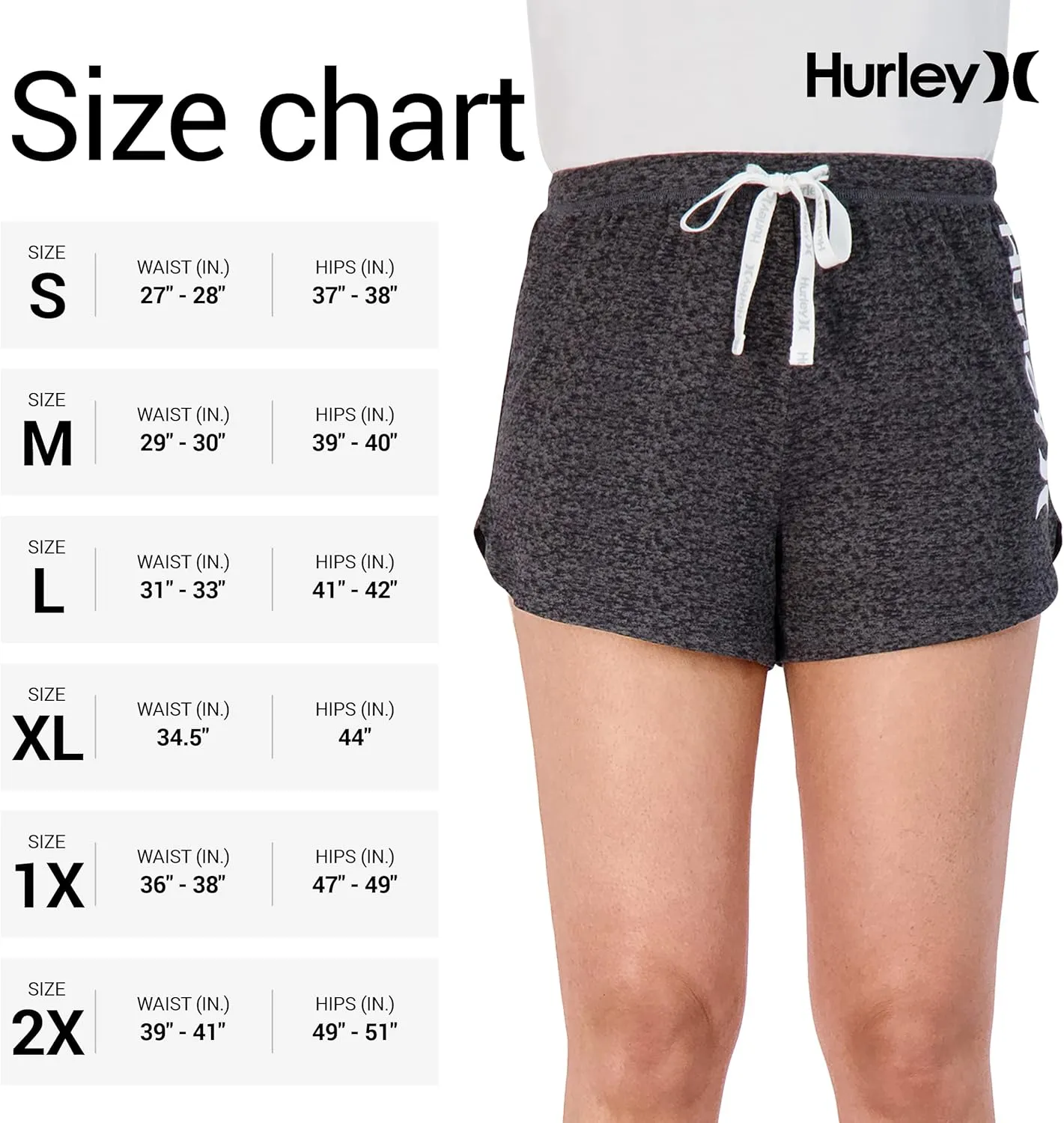 Hurley Pajama Shorts for Women, Hot Summer Shorts for Women Lounge Shorts, Fun Cute Comfy Sleep Shorts for Women 2-Pack
