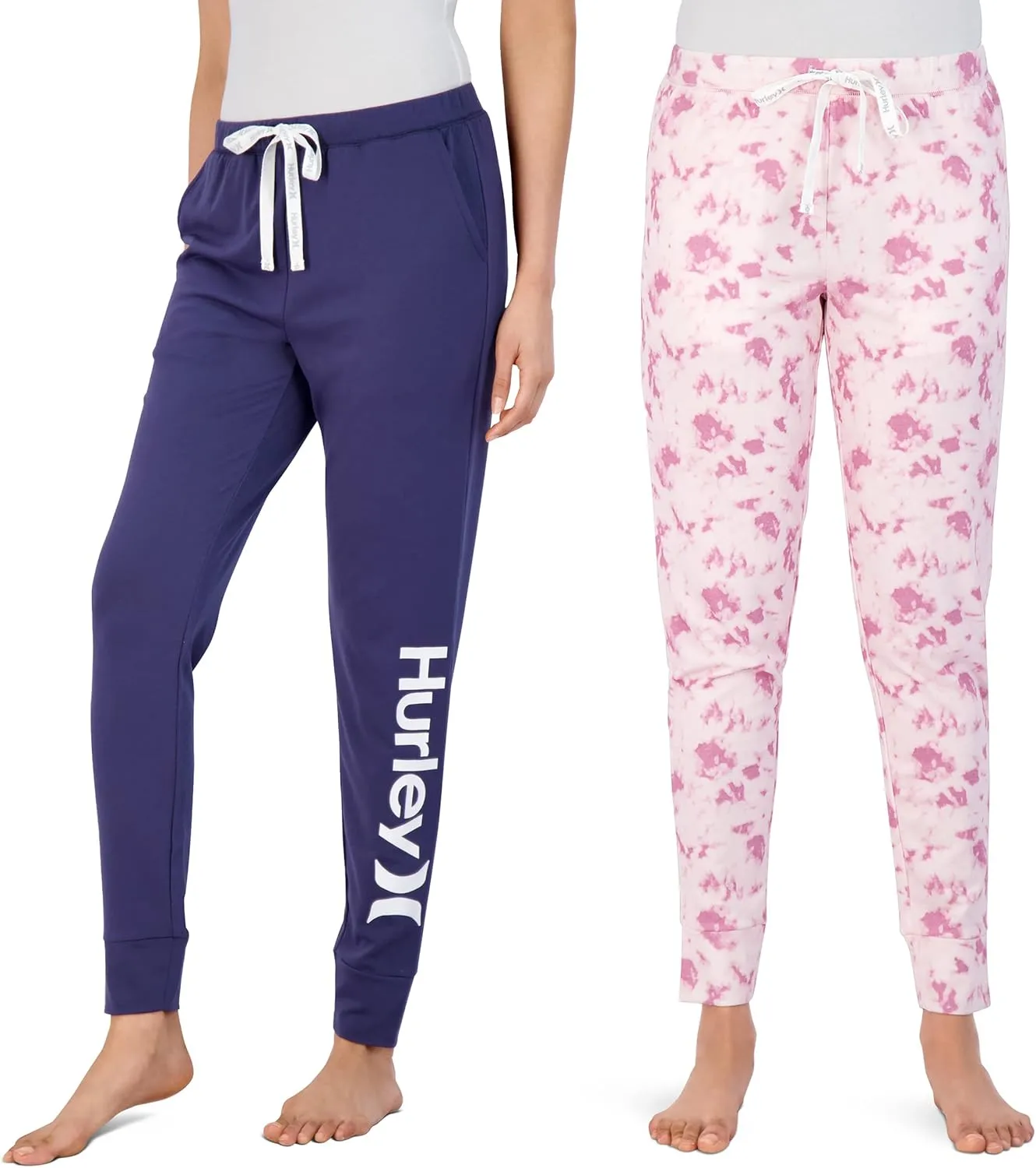 Hurley Womens 2 Pack Pajama Pants, Cute Super Soft Sleep Joggers
