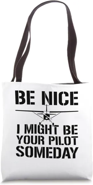 I Might Be Your Pilot Someday Funny C172 Skyhawk Airplane Tote Bag