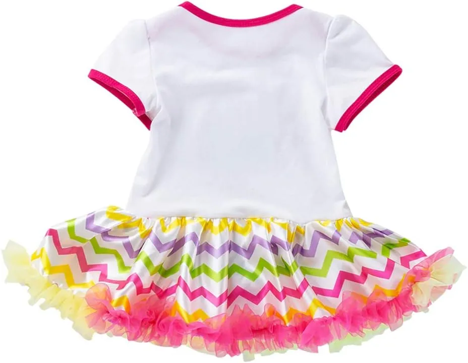IBTOM CASTLE 3pcs/4pcs Baby Girls 1st Easter Bunny Tutu Dress Headband Leggings Shoes Outfits Bodysuit Princess Costume