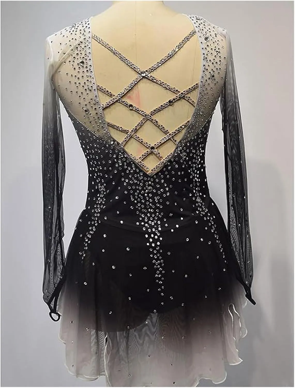 Ice Figure Skating Dress Crystal Roller Skate Performance Costume Professional Ballet Competition Clothing