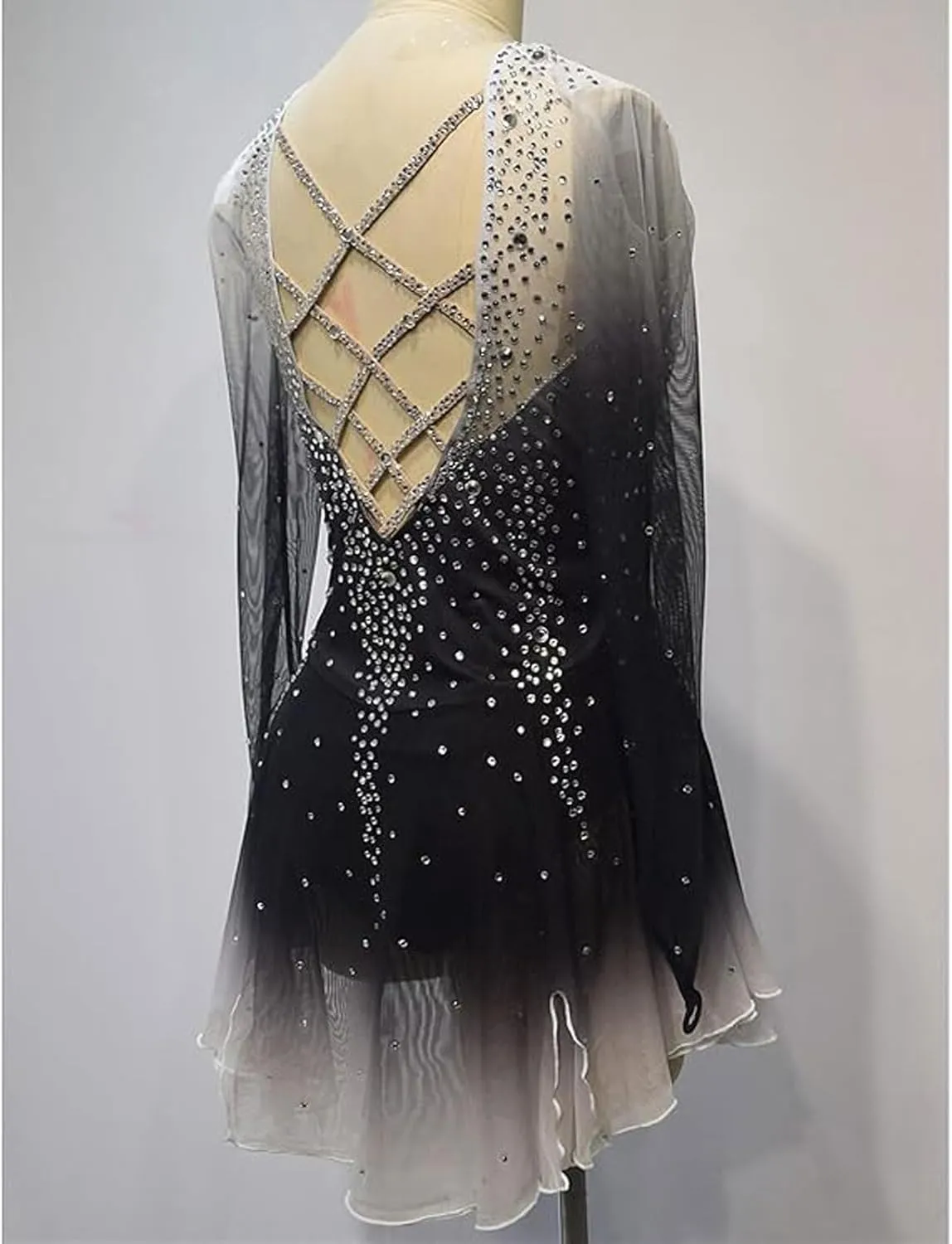 Ice Figure Skating Dress Crystal Roller Skate Performance Costume Professional Ballet Competition Clothing