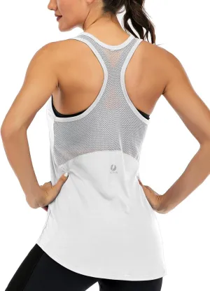 ICTIVE Workout Tank Tops for Women Sleeveless Yoga Shirts for Women Mesh Racerback Muscle Tank Tops