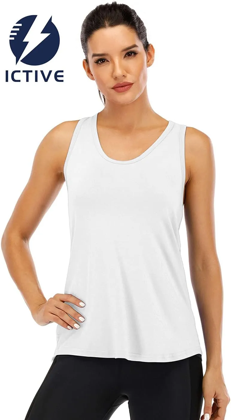 ICTIVE Workout Tank Tops for Women Sleeveless Yoga Shirts for Women Mesh Racerback Muscle Tank Tops