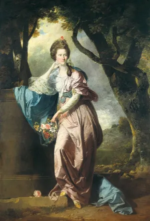 iIIHARTII Print Poster Canvas Wall Art Classic Print Art Mrs Woodhull by Johan Zoffany Painting Artwork for Home Decor 60x90cm