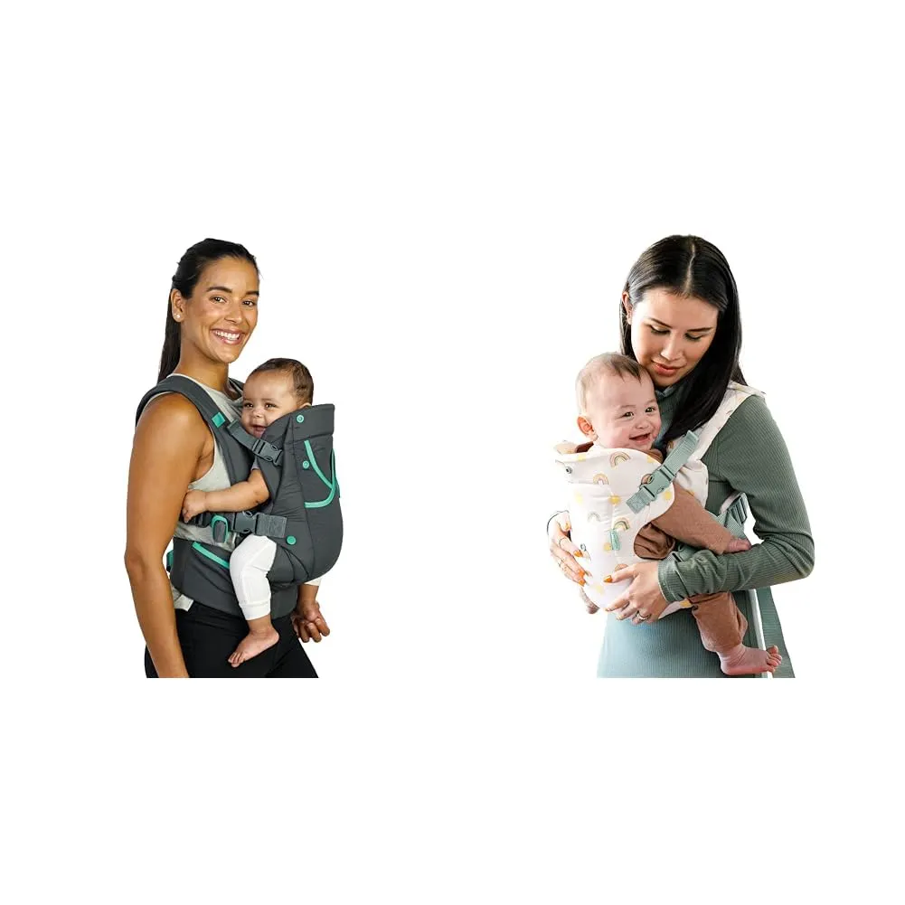 Infantino Carry On Active Multi-Pocket 8-40lb & Flip Advanced 4-in-1 Convertible 8-32lb Carrier Bundle