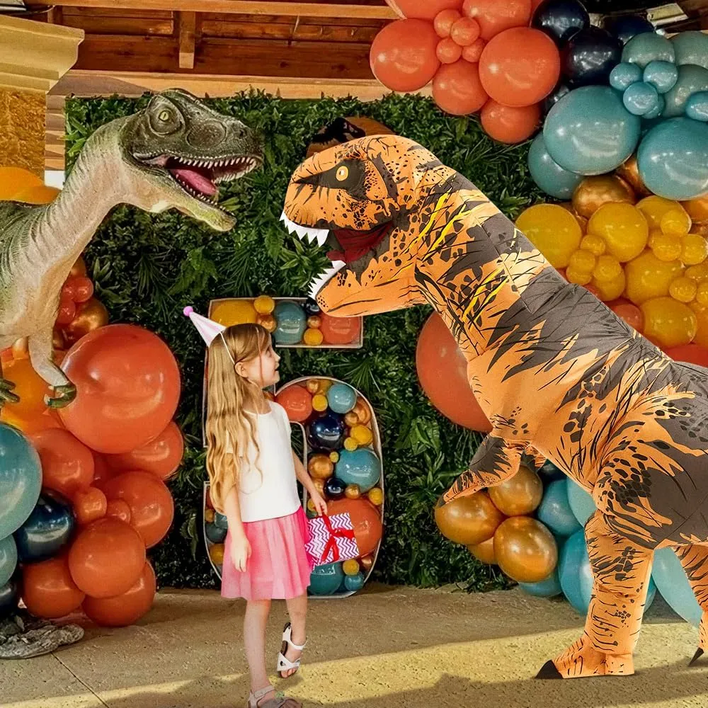 Inflatable Dinosaur Costume Adult Fancy Dinosaur Suit Blow up Trex Full Body Dino Costume For Halloween Cosplay Party