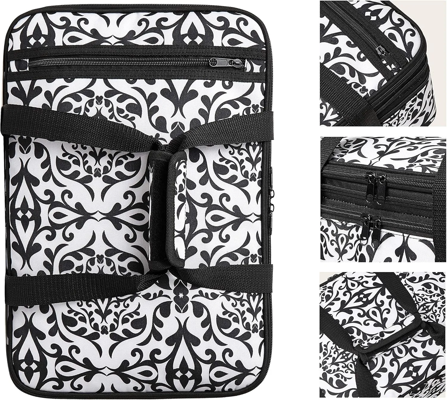 Insulated Casserole Carrier Fit 9"x13" Lasagna Baking Dish for Hot or Cold Food Transport,Thermal Lunch Warmer Tote Bag Upgrade add Fixing Strap for Gathering,Camping,Travel,Cookouts,Parties-Black
