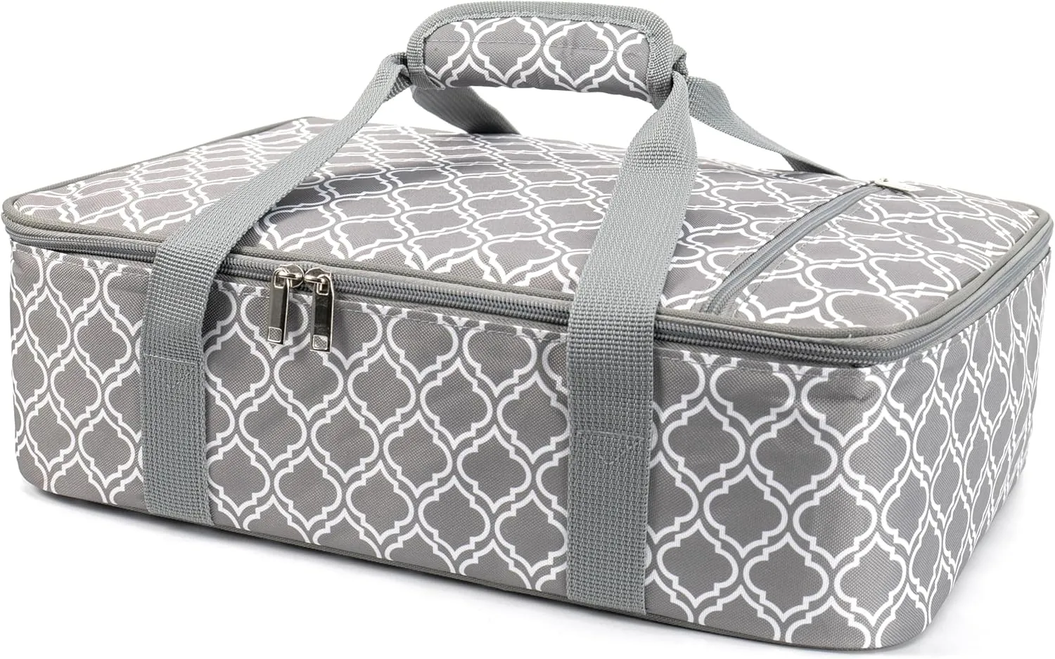 Insulated Casserole Carrier Fit 9"x13" Lasagna Baking Dish for Hot or Cold Food Transport,Thermal Lunch Warmer Tote Bag Upgrade add Fixing Strap for Gathering,Camping,Travel,Cookouts,Parties-Laurel