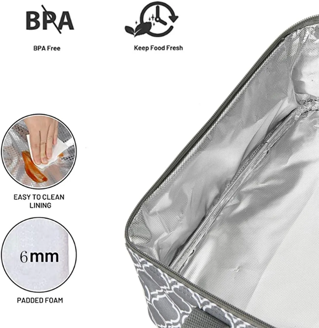 Insulated Casserole Carrier Fit 9"x13" Lasagna Baking Dish for Hot or Cold Food Transport,Thermal Lunch Warmer Tote Bag Upgrade add Fixing Strap for Gathering,Camping,Travel,Cookouts,Parties-Laurel