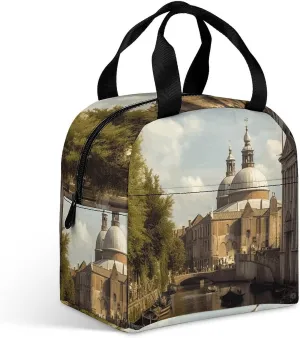 Insulated Lunch Bag Lunch Box for Woman Man Canal And Church Lunchbox Lunch Tote Bag for Work