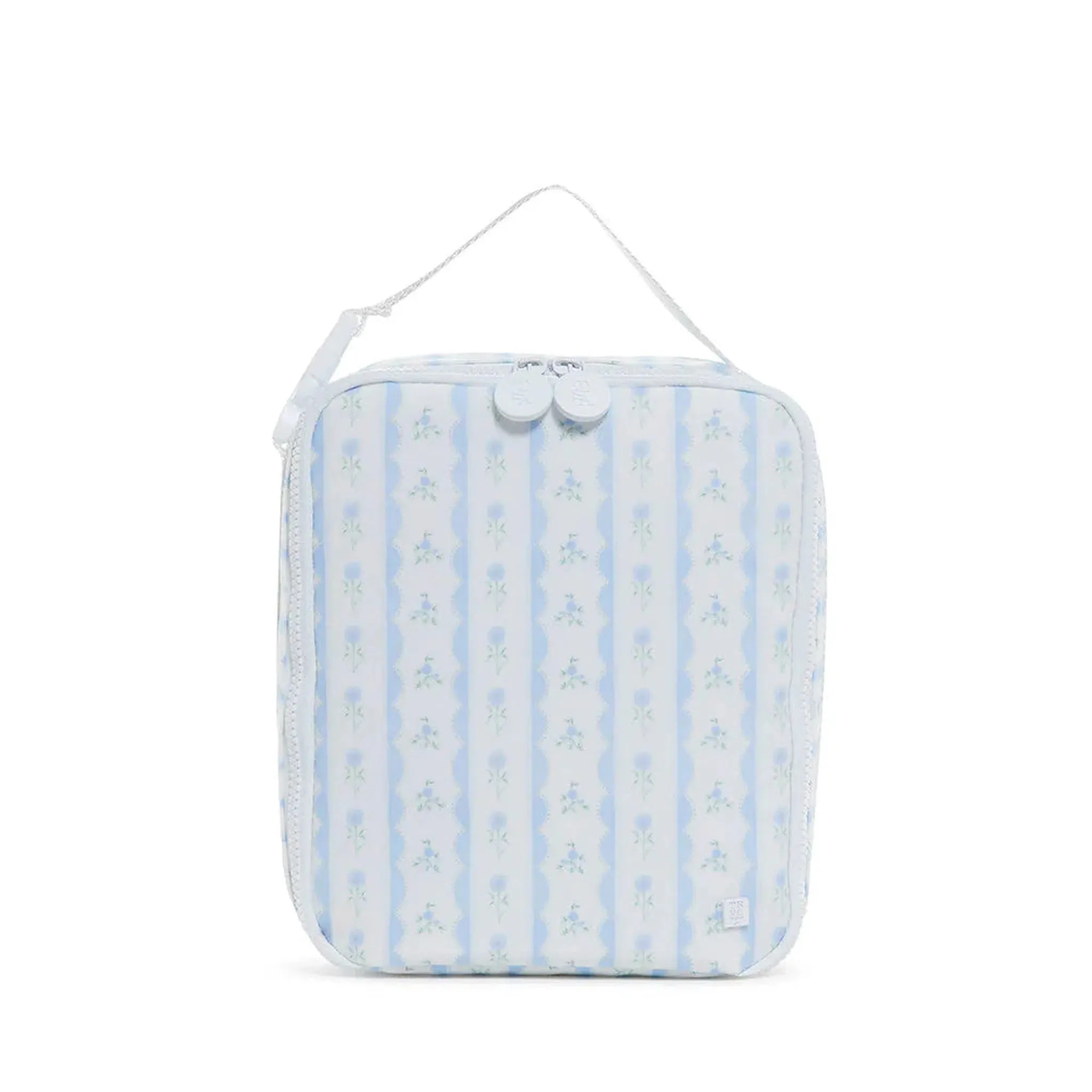 Insulated Lunch Bag Ribbon Floral Blue