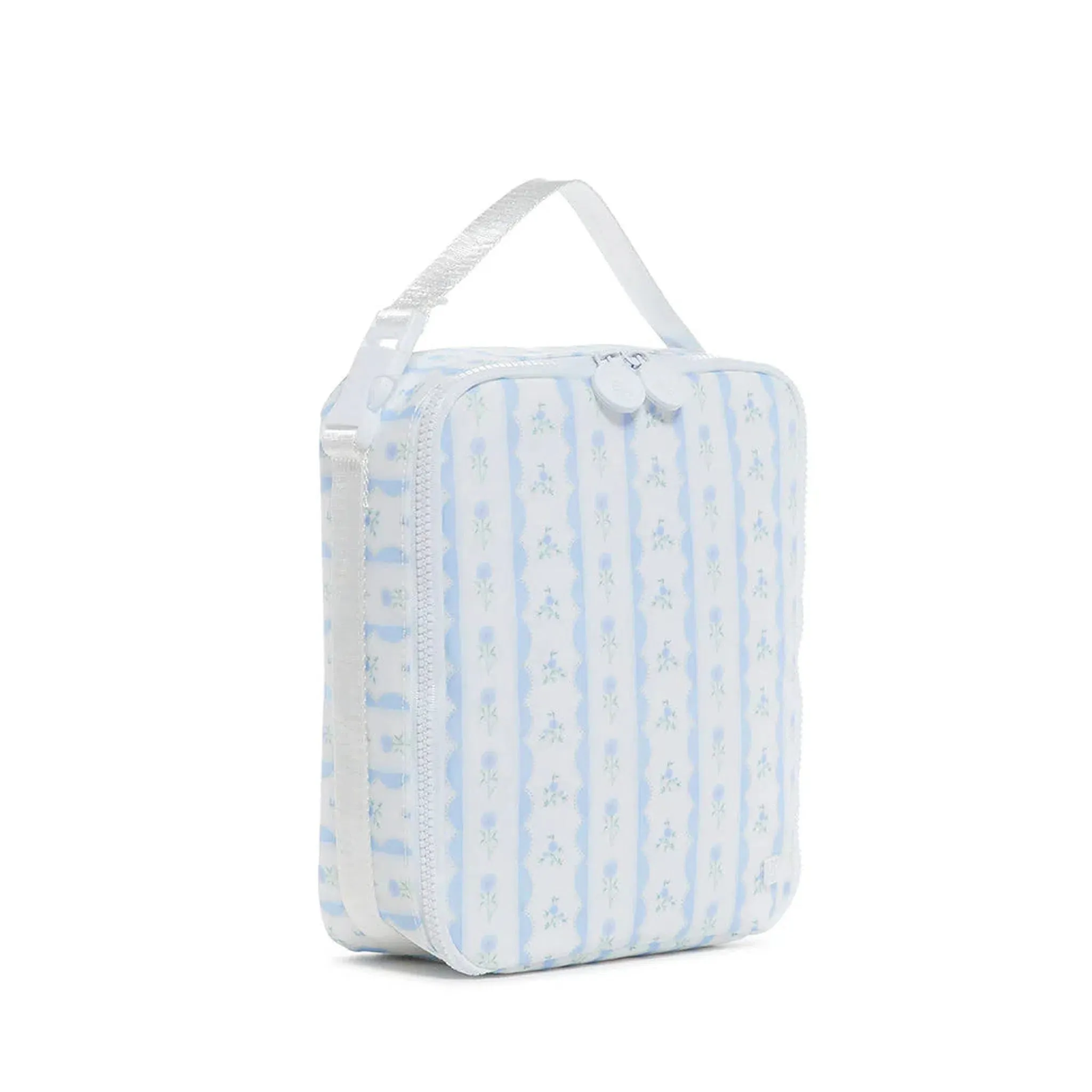Insulated Lunch Bag Ribbon Floral Blue
