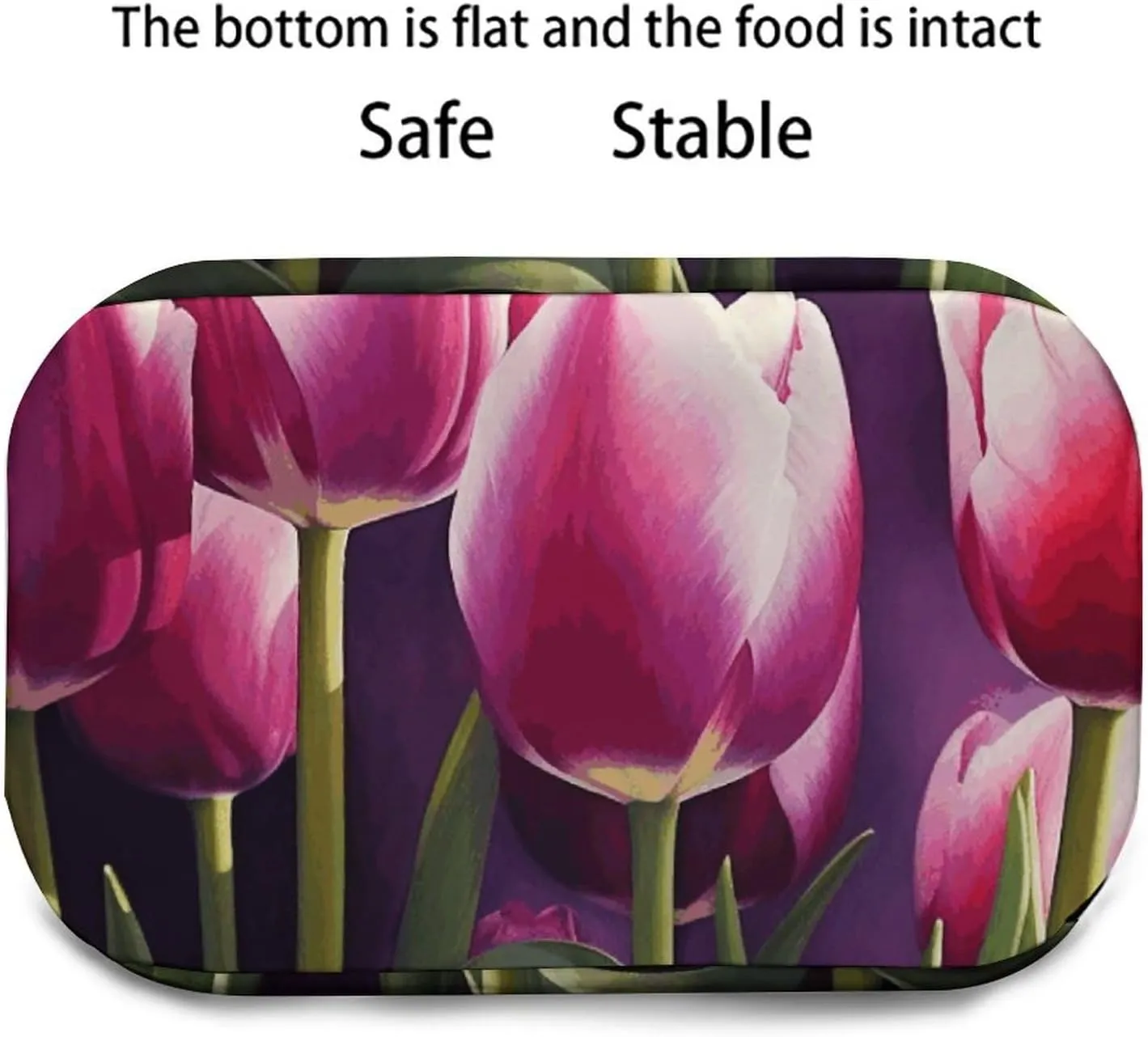Insulated Lunch Bags for Women Tulips Reusable Lunch Boxes Waterproof Shoulder Bag Lunch Cooler Bag for Work